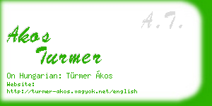 akos turmer business card